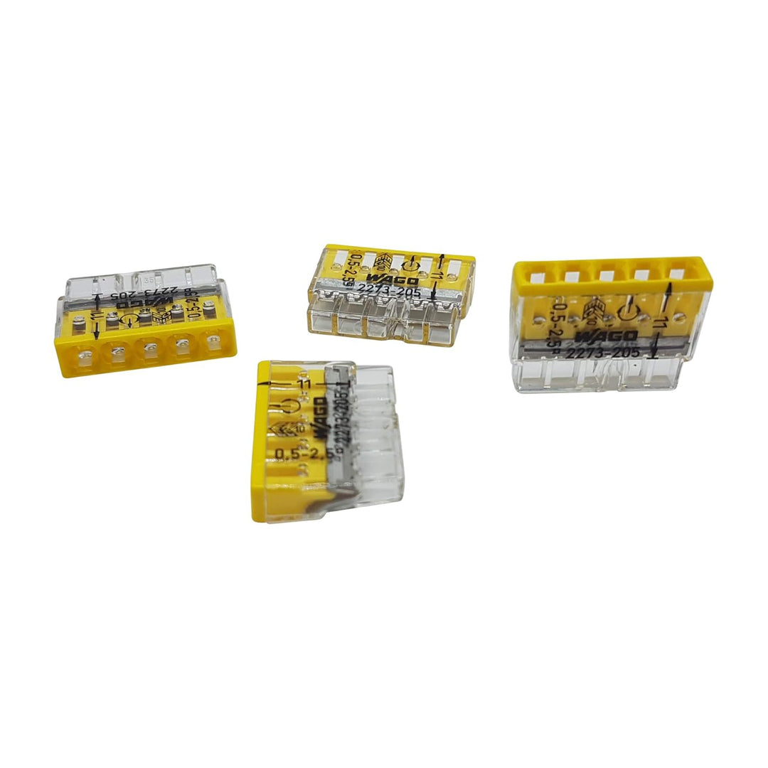 100er Set Wago Verbindungsklemmen 20x 2 Leiter 40x 3 15x 4 15x 5 10x 8 der Serie 2273 von 0,5 bis 2,