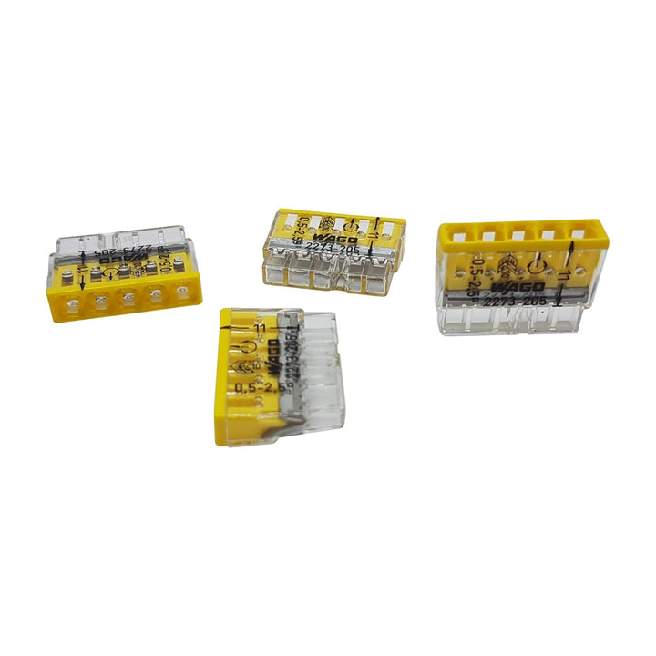 100er Set Wago Verbindungsklemmen 20x 2 Leiter 40x 3 15x 4 15x 5 10x 8 der Serie 2273 von 0,5 bis 2,