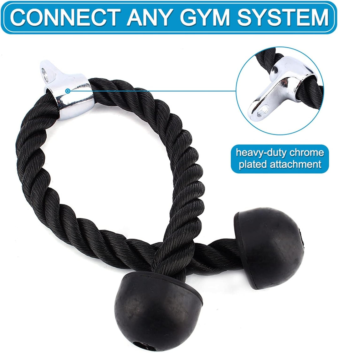 Trizepsseil, Kabelzug, Trizeps Bizeps Seil Cable, Fitness Kabelzuggriff, Fitnessstudio Oder Zu Hause