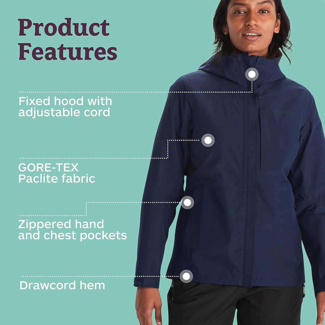 Marmot Damen Wm's Minimalist Gore Tex Jacket Wasserdichte GORE-TEX Regenjacke, atmungsaktiver Regenm