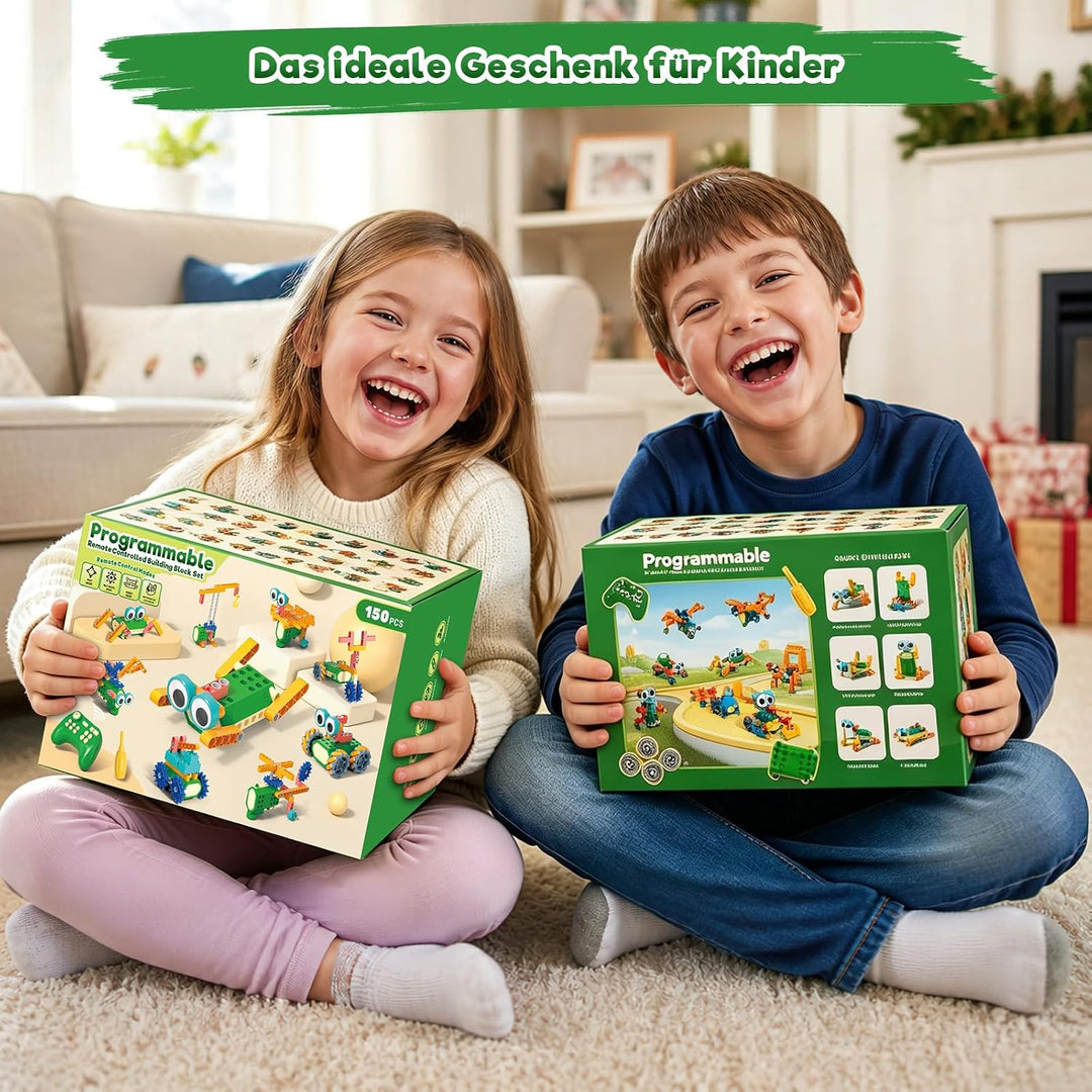 Technic Roboter Bauspielzeug Bausatz ab 6+, 33+ IN 1 RC Roboter und Auto | 150PCS, STEM Ferngesteuer