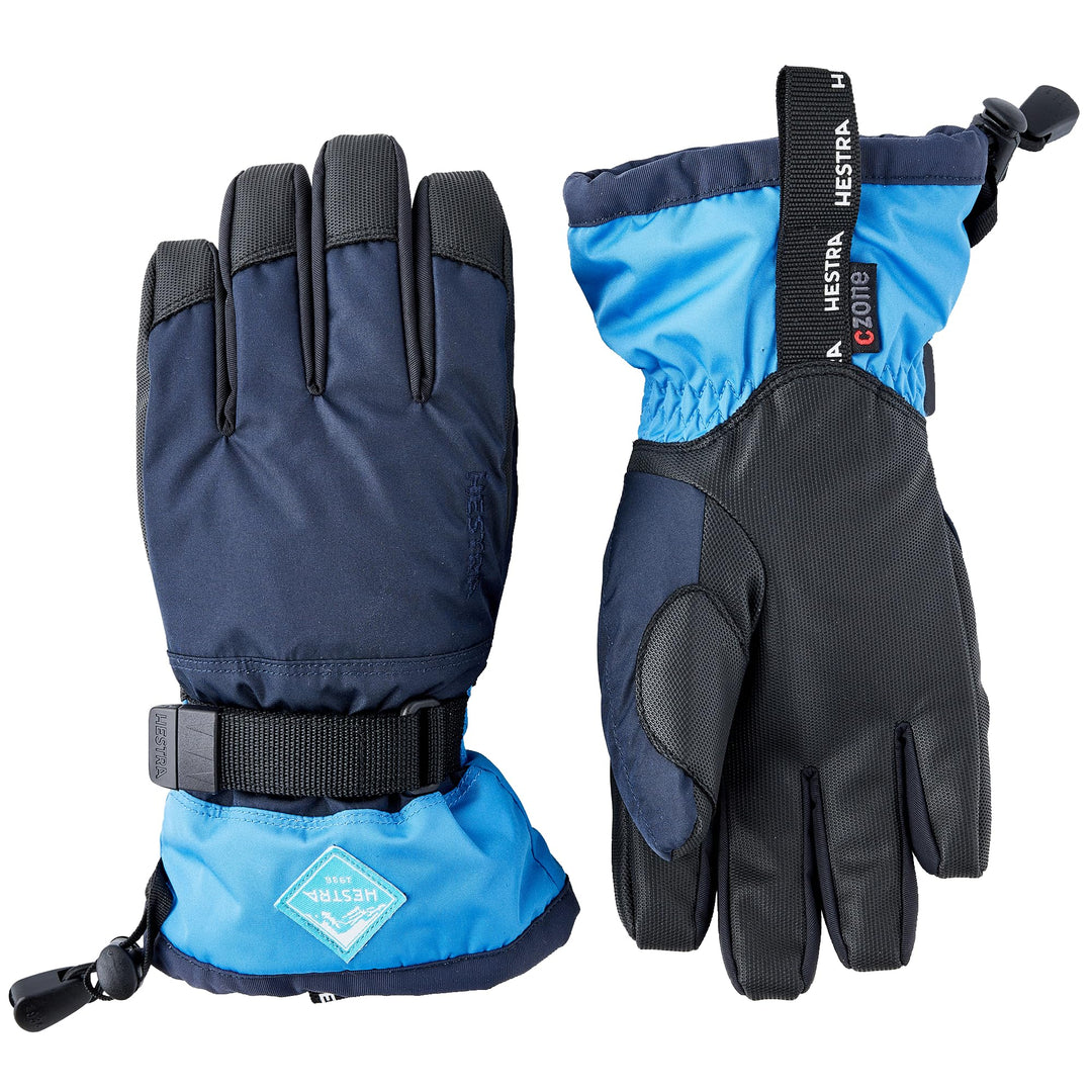 Hestra Wasserdichter Skihandschuh für Kinder, C-Zone für kaltes Wetter marineblau/blau 3, marineblau