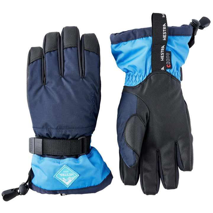 Hestra Wasserdichter Skihandschuh für Kinder, C-Zone für kaltes Wetter marineblau/blau 3, marineblau