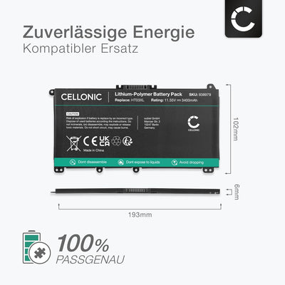 CELLONIC® Akku-Ersatz für HP 250 G7, 255 G7 Laptop 3400mAh 11.55v