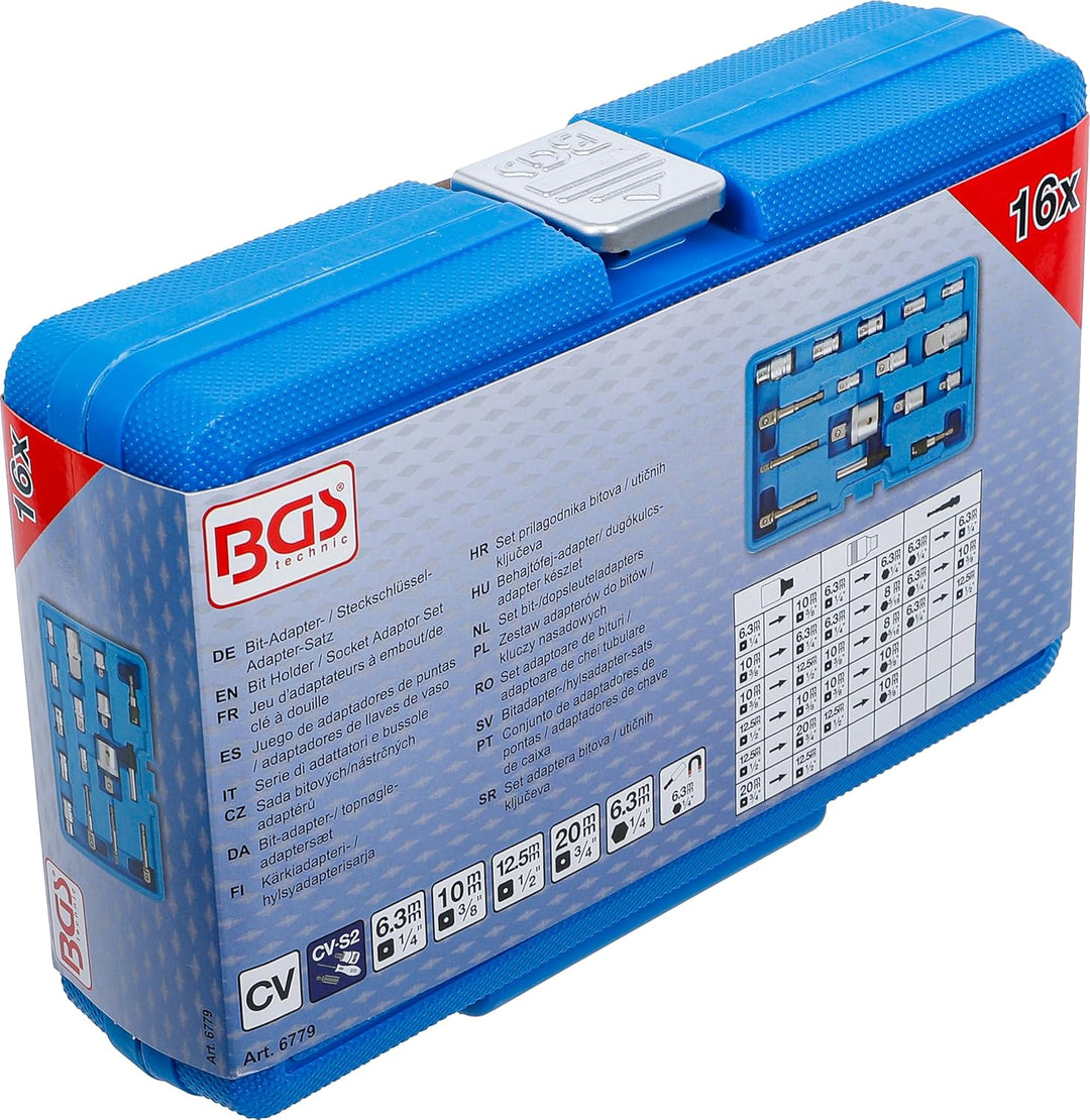BGS 6779 | Bit-Adapter- / Steckschlüssel-Adapter-Satz | 16-tlg. 16-tlg. | Bit-Adapter- / Steckschlüs