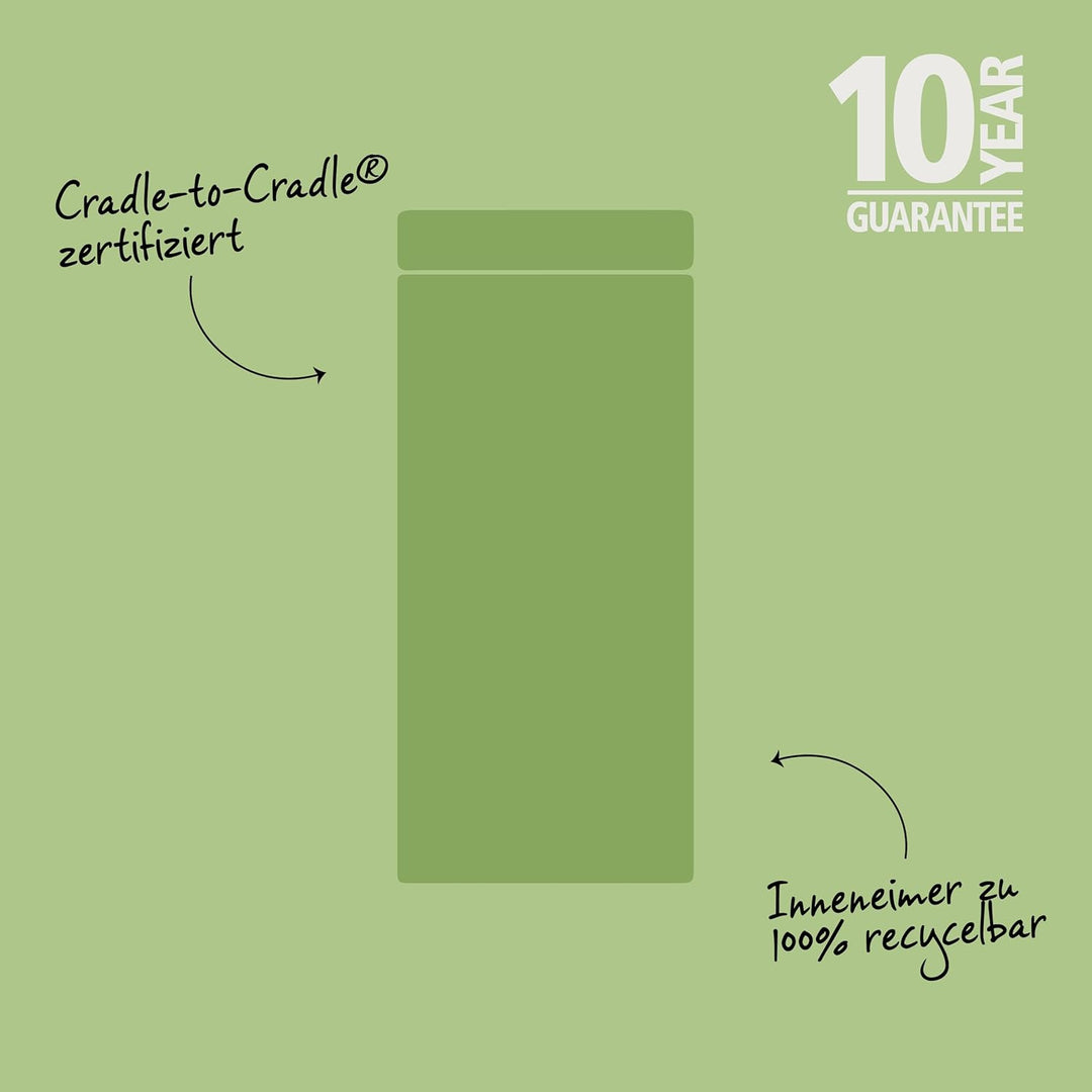 Brabantia Bo Touch Bin Küchenmülleimer 30 L (beige), platzsparender Abfalleimer mit Soft-Touch-Öffnu