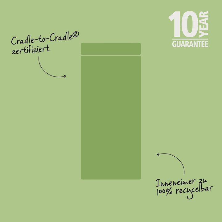 Brabantia Bo Touch Bin Küchenmülleimer 30 L (beige), platzsparender Abfalleimer mit Soft-Touch-Öffnu