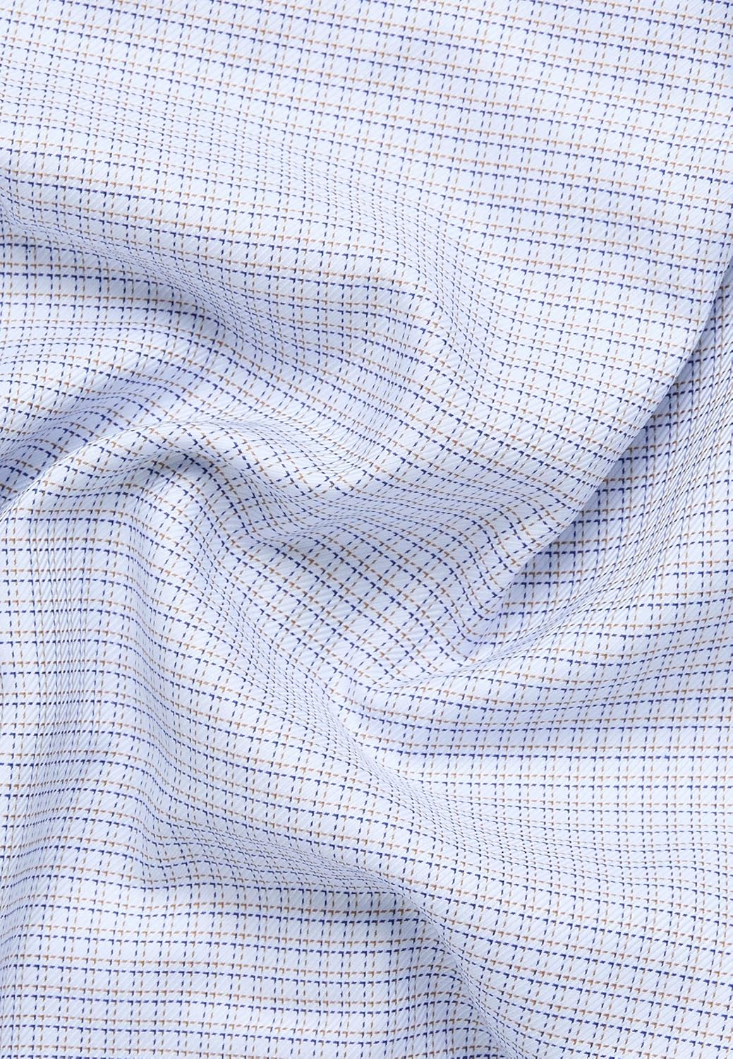 ETERNA, strukturiertes Modern Fit-Hemd mit Haifischkragen 43 Blau, 43 Blau