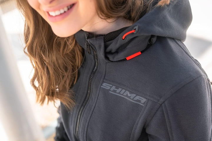 SHIMA DAYBREAKER Motorradhoodie Herren und Damen - Motorrad Kaputze Hoodie mit Protektoren Jacke Kap