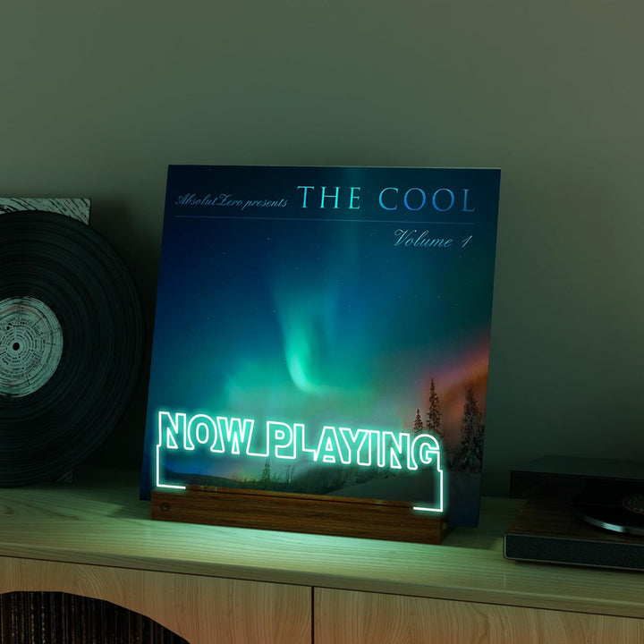 YuanDian Schallplattenständer, Light up Now Playing Vinyl Record Stand mit 16 wechselnden Farbe Lich