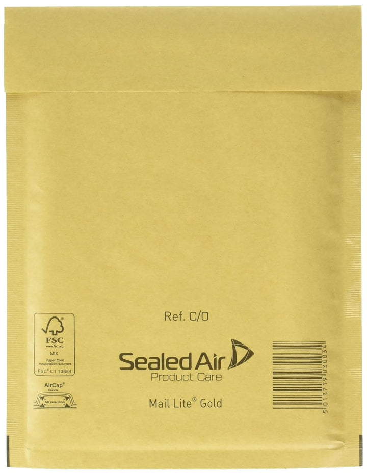 Sealair Mail Lite Gold, 150 X 210 mm, MLGC0, 100er Pack 150x210mm gold, 150x210mm gold