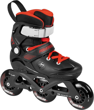 Powerslide Kinder Inline Skate Jet Pro Black, grössenverstellbar, für Urban, Fitness, Hockey, für Mä