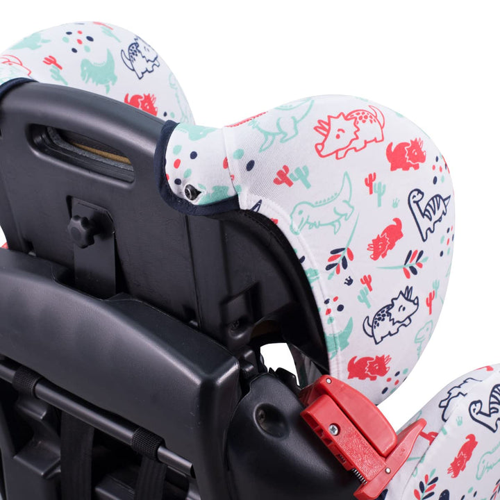 JYOKO KIDS Bezug für Autositz kompatibel mit Recaro Young Sport Hero, aus Baumwolle (Dino Party), Di