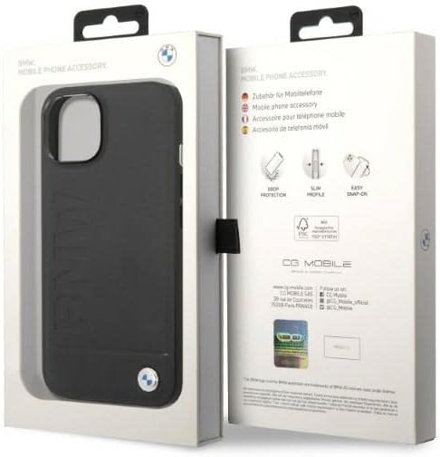 BMW Hülle für iPhone 14 Plus 6.7" schwarzes Hardcase Signature Logo Aufdruck