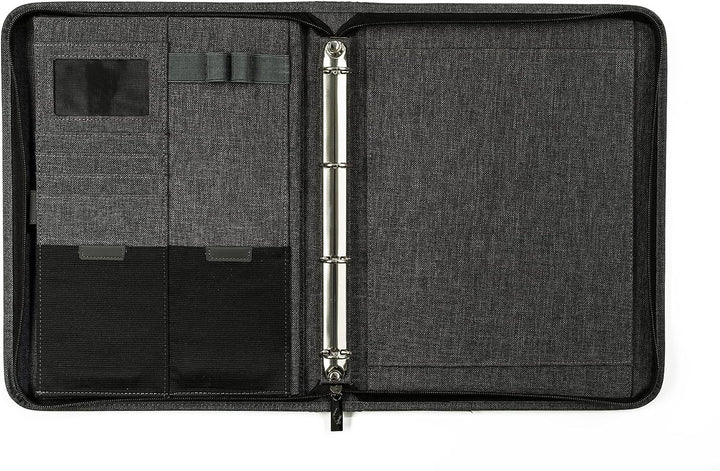 WEDO 58354412 Ringbuchmappe College A4, mit 4-Ring-Mechanik, Grau &amp; 679401 Vierfachlocher (aus Metal