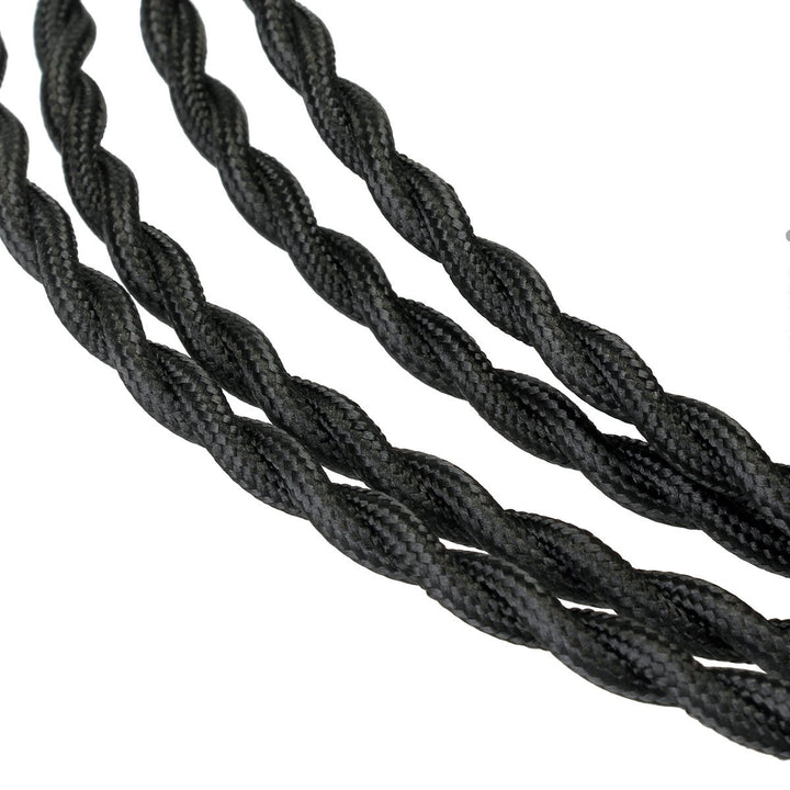 GreenSun Textilkabel 3 adrig - 5 Meter Textilkabel 3 x 0,75 mm² Stoffkabel Lampenkabel Textilummante