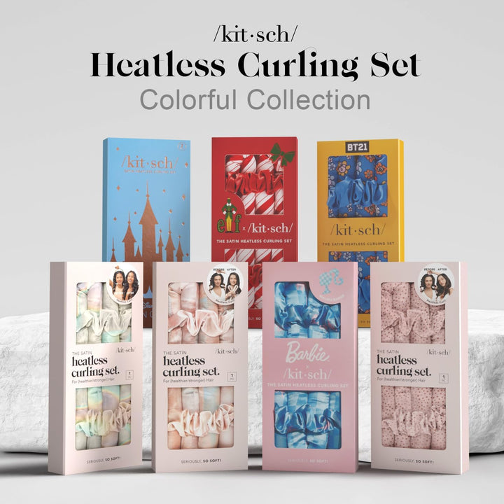Kitsch Satin Locken ohne Hitze - Lockenwickler für Heatless Curls | Heatless Hair Curler & Hot Rolle