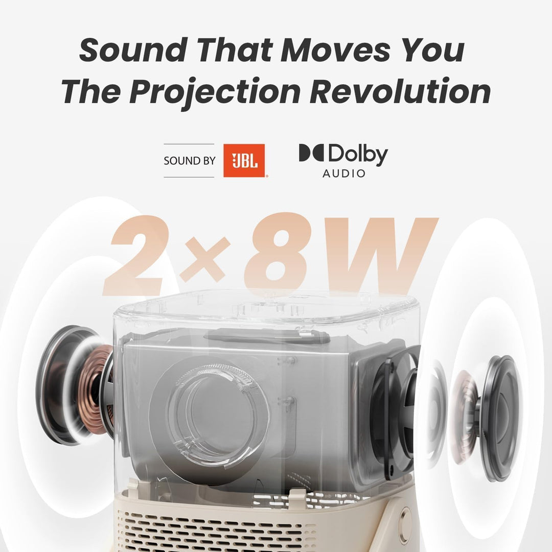 Yaber T2 Plus Outdoor Projektor mit WiFi 6 und Bluetooth, Native 1080P Smart Movie Tragbarer Projekt