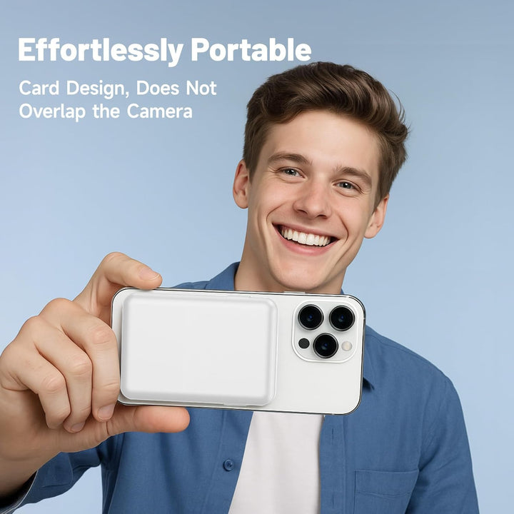 für Magsafe Powerbank 10000mAh, Wireless Magnetische Powerbank Schnelles Laden mit LED-Display und U