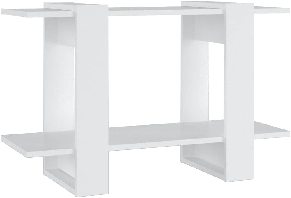 homiuse BüCherregal Weiss Raumteiler Regal 80x30x51 cm Raumteiler Regal Holzregal Wohnzimmer MöBel R