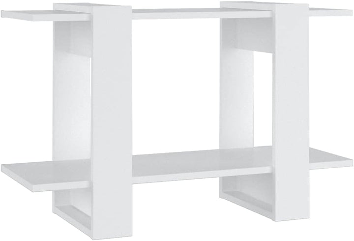 homiuse BüCherregal Weiss Raumteiler Regal 80x30x51 cm Raumteiler Regal Holzregal Wohnzimmer MöBel R