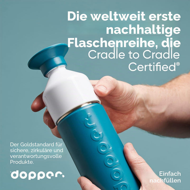 Dopper Insulated 580ml Thermosflasche Pelican Pink - Doppelwandig, auslaufsicher, hält 24h kalt/9h h