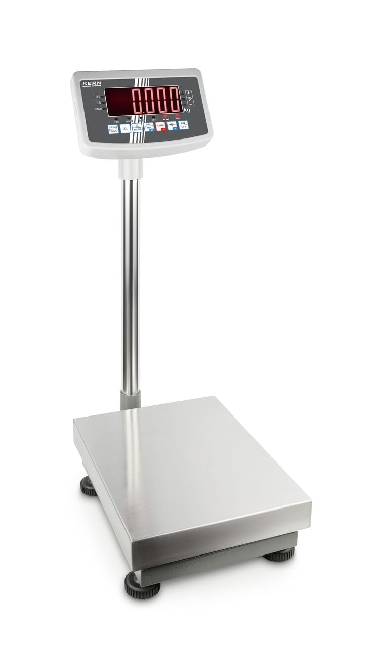 KERN Plattformwaage EFC (Wägebereich 30 kg, Ablesbarkeit 2 g, Wägeplatte 40x30x12,4 cm, Paketwaage,