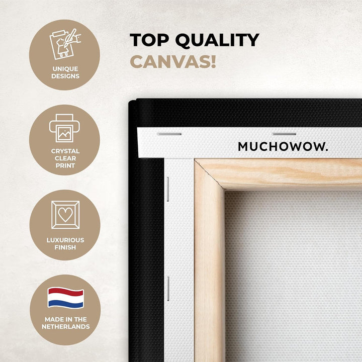 MuchoWow© Bilder Gross 120x80 cm XXL Wohnzimmer Goldene Deko Modern Wandbild Foto auf Leinwand Bild