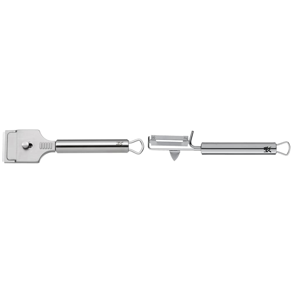 WMF Profi Plus Kochfeldschaber 19,5 x 5 cm & Profi Plus Kartoffelschäler Pendelklinge 19 cm, Pendels
