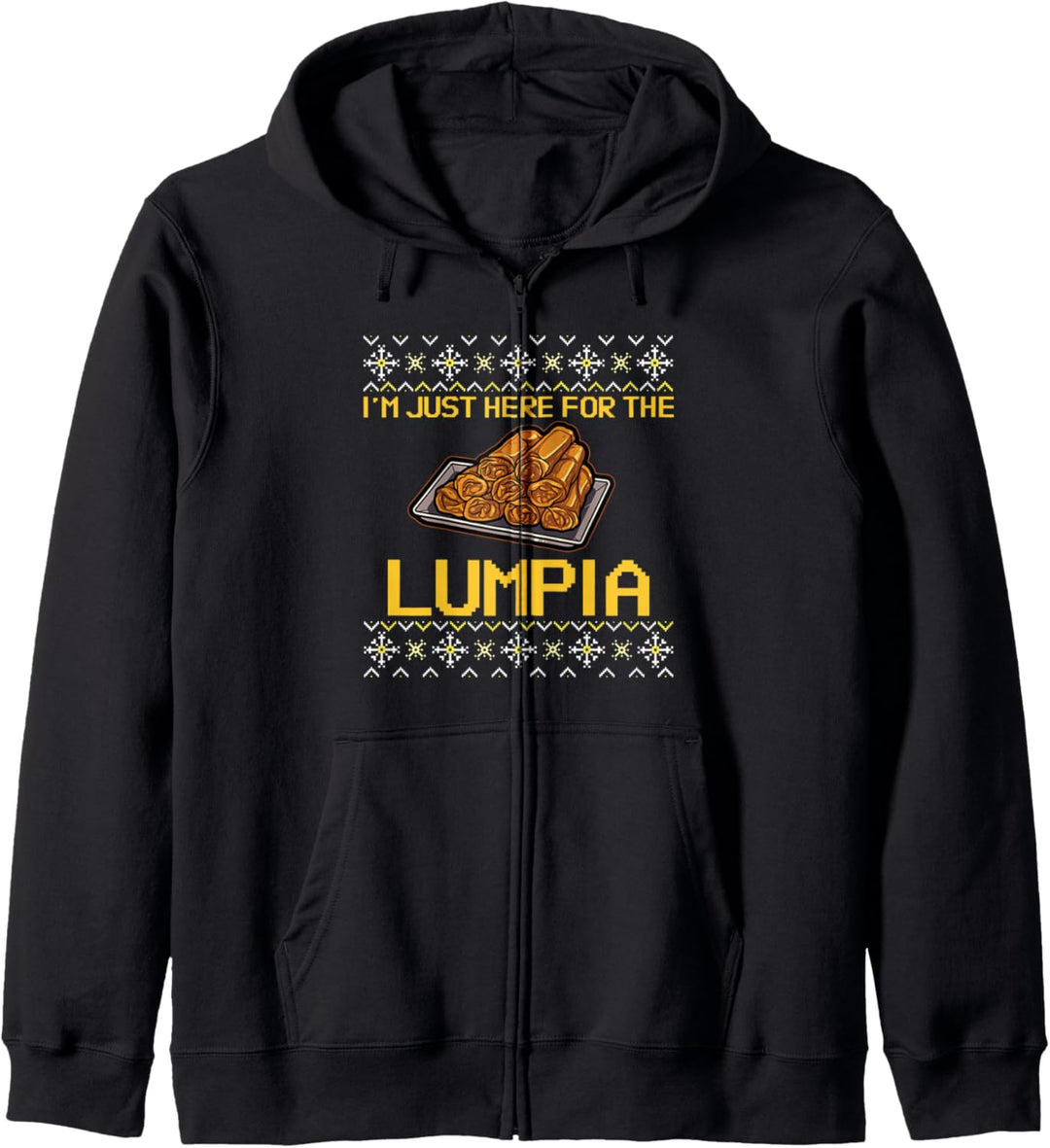 I'm Just Here for the Lumpia Ugly Christmas Kapuzenjacke
