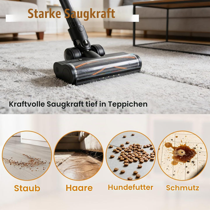 Bürste Kompatibel mit Dreame R20 T20 T30 R30 V12 V12 Pro T20 pro V11SE R10, Turbine Bürste mit LED S