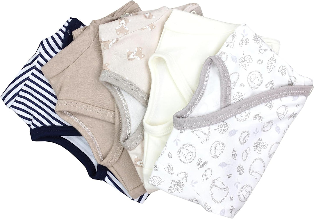 TupTam Baby Langarm Wickelshirt 5er Set aus Oeko-TEX zertifizierten Stoffen Unisex, 50 Igel F&#xFC;c