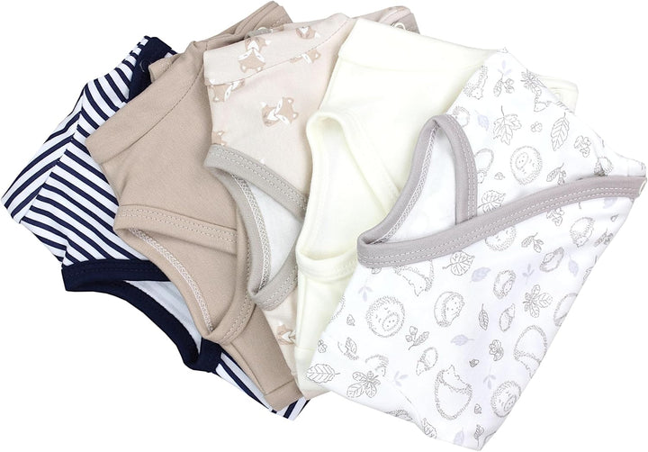 TupTam Baby Langarm Wickelshirt 5er Set aus Oeko-TEX zertifizierten Stoffen Unisex, 50 Igel F&#xFC;c