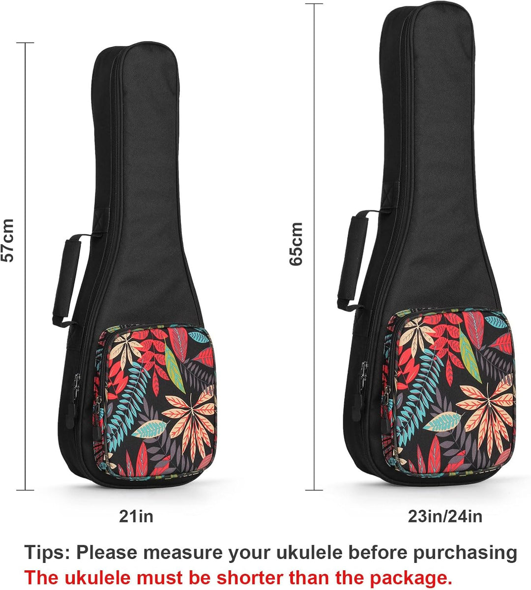 SHANNA Bunte Ukulele Tasche 21 Zoll Gigitasche Gigbag, Ukulelenhülle mit Verstellbarem Schultergurt