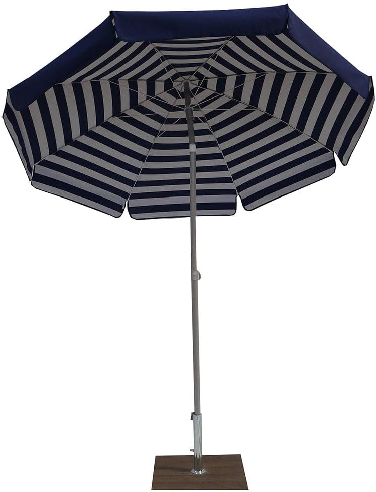 Maffei Art 181 Venezia Sonnenschirm rund Baumwolle Duplex Durchmesser 200 cm Made in Italy blau, bla