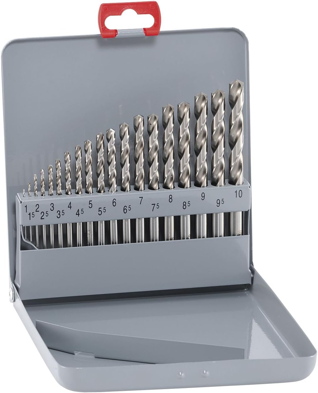 ALPEN Spiralbohrer Set HSS Cobalt 19-teilig (ø 1-10 x 0,5 mm, Spiralbohrer kurz, in Metallkassette,