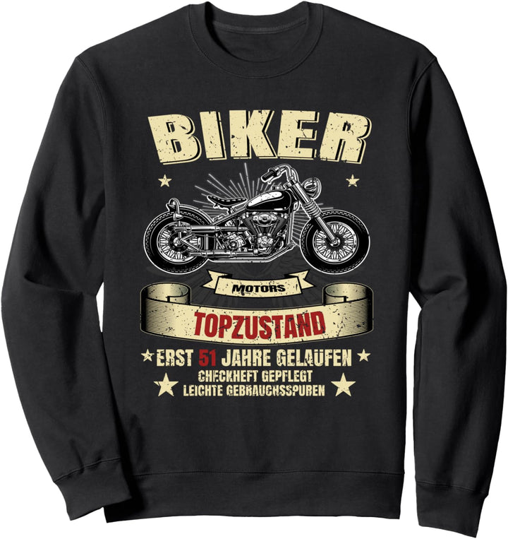 51. Geburtstag Mann Biker Motorrad Legenden Geschenkidee Sweatshirt