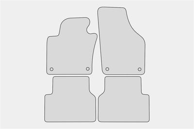 teileplus24 EF206 Fussmatten Gummimatten Exclusive-line Design kompatibel mit VW Tiguan 1 5N 2007-20