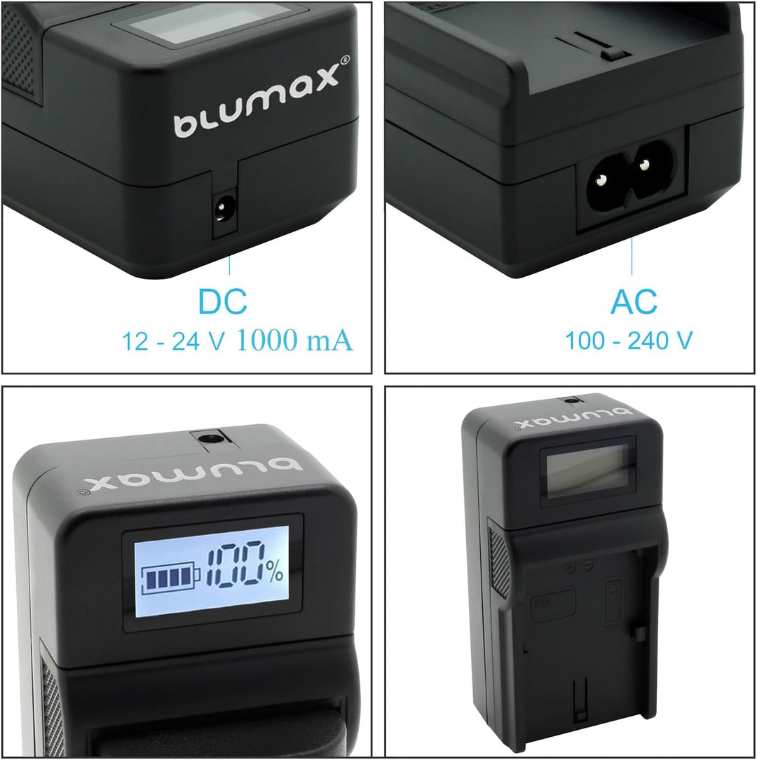Blumax Gold Edition 2 x Akku kompatibel mit Canon LP-E6N - 2040mAh + Turbo-Ladegerät | EOS R RA R5 R