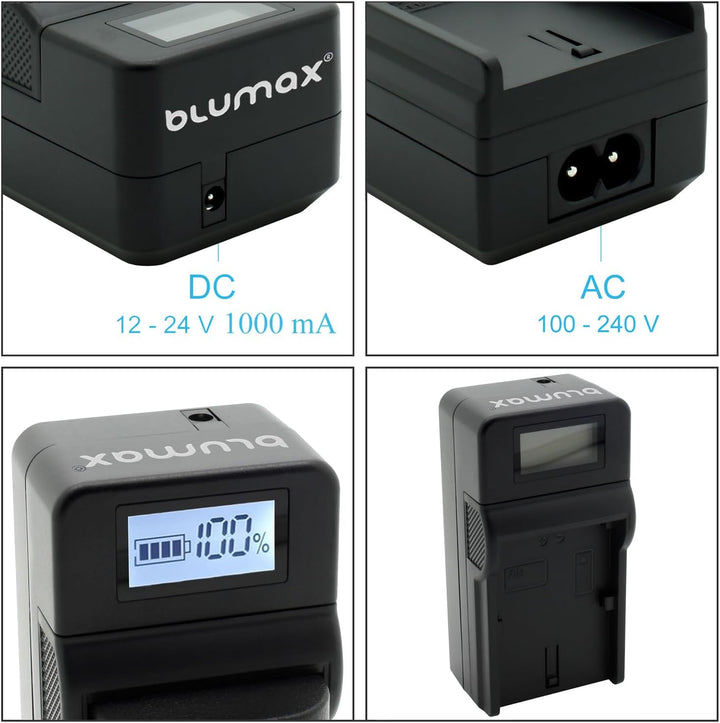 Blumax Gold Edition 2 x Akku kompatibel mit Canon LP-E6N - 2040mAh + Turbo-Ladegerät | EOS R RA R5 R