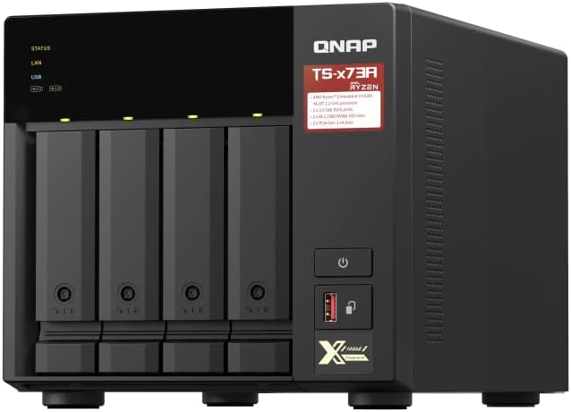 Qnap TS-473A-8G SAN/NAS-Speichersystem, schwarz