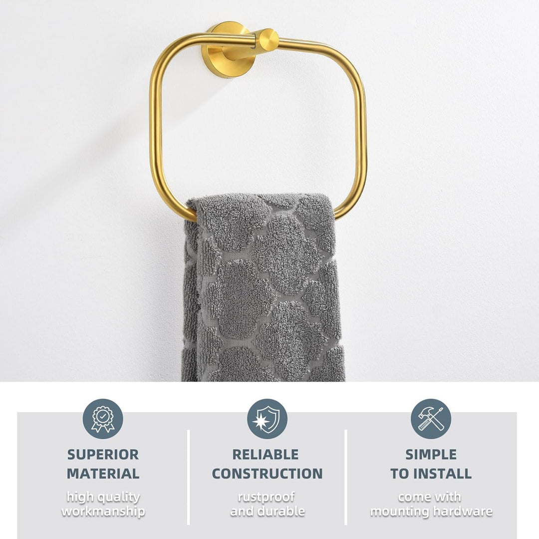 Angle Simple Schwenkbarer Handtuchring, SUS 304 Edelstahl Handtuchhalter Aufhänger für Badezimmer Wa