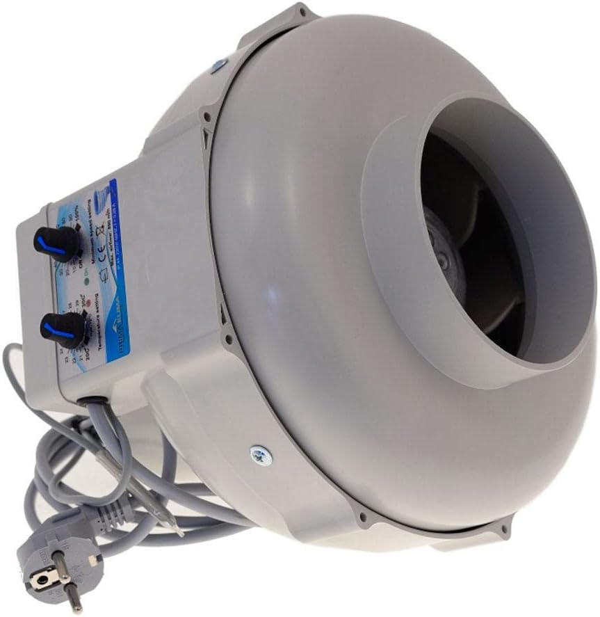 RVK Prima Klima Rohrventilator 800 m³/h 160mm mit Temperaturkontrolle (PK160)