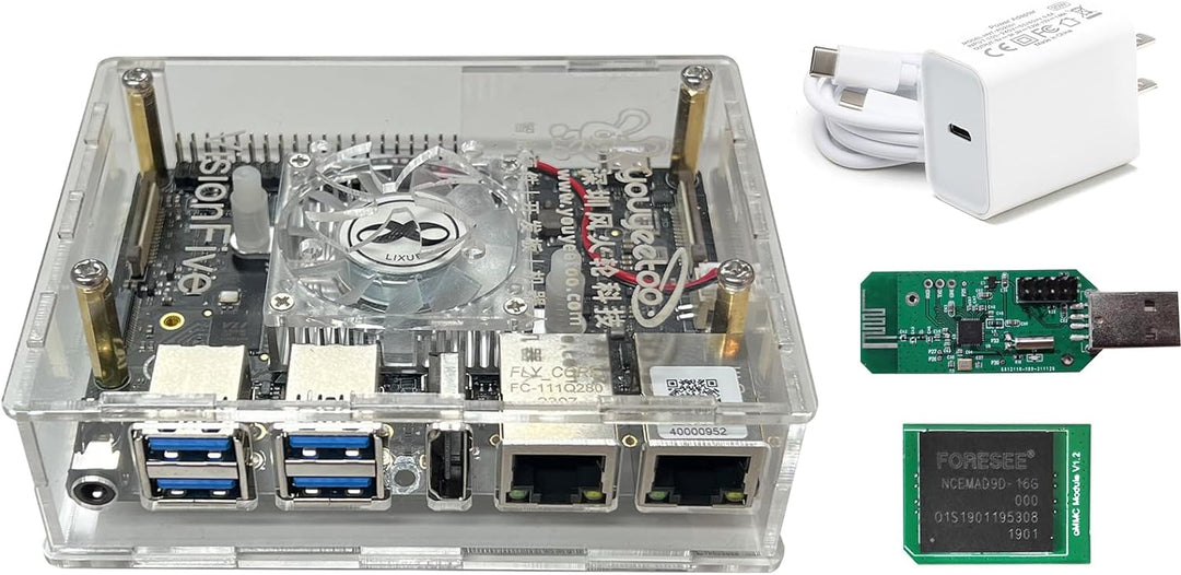 youyeetoo VisionFive2 v1.3B RISC-V Single Board Computer, Quad Core, 8GB mit WiFi Dongle, StarFive J