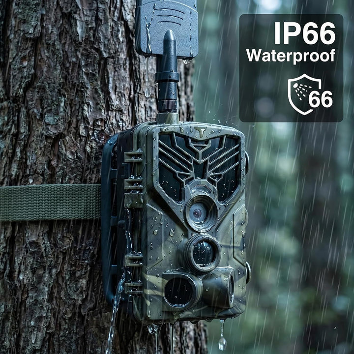 Wildkamera 4G APP, 120 MP 4K, Wildtierkamera mit SIM-Karte, Telefon-Sende-Foto, Nachtsichtkamera 940