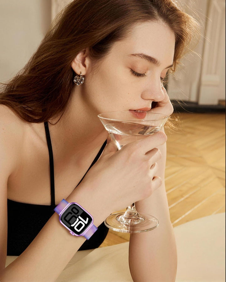 Higgs Ersatzarmband Kompatibel mit Apple Watch Armband 46mm 45mm 44mm 42mm 41 mm 40mm 38mm 49mm, Mag
