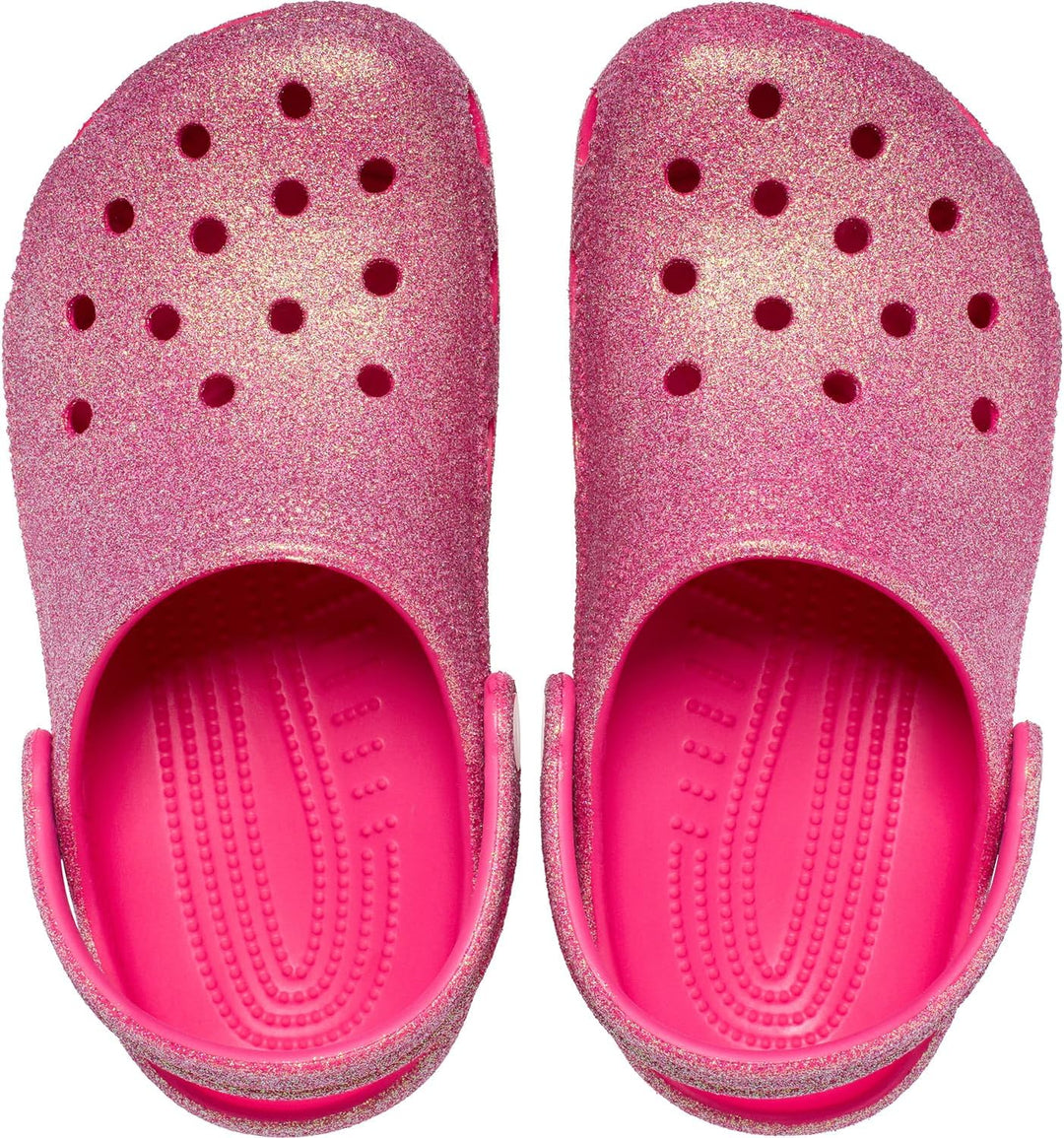 Crocs Unisex Kinder Classic Iridescent Glitter Clog K 19/20 EU Dragon Fruit, 19/20 EU Dragon Fruit