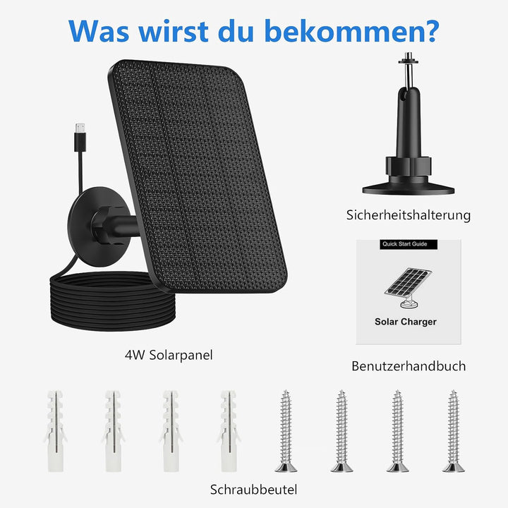 4-W-Solarpanel kompatibel mit Blink-Kamera, für Blink Outdoor 4 (4. Generation)/Blink Outdoor (3. Ge