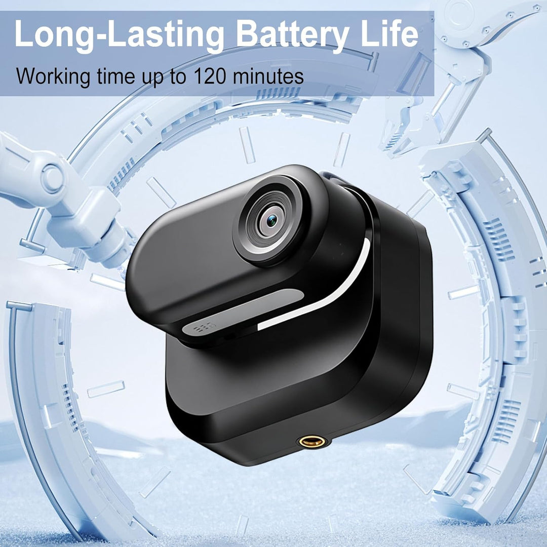128GB Sportkamera Wasserdicht 1080P Tragbare Kamera mit 360° Drehbarem Clip, Bodycam Körperkamera Mi