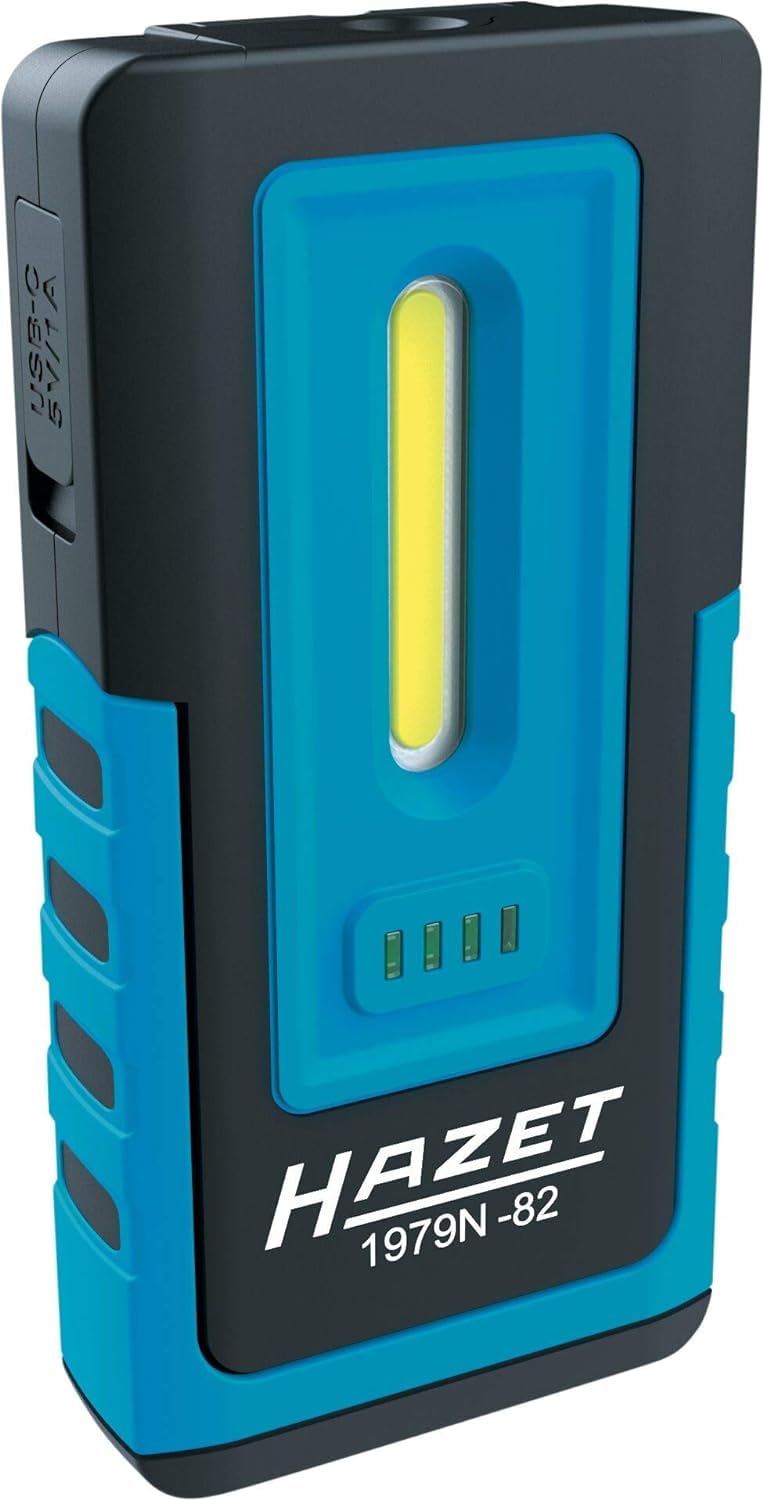 HAZET LED Pocket-Light 1979N-82 | 180° verstellbare, kompakte Werkstatt-Lampe mit hoher Leuchtleistu